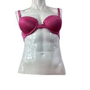 Sexy Textured Pink Lace Push Up Underwire Bra*Feminine Lingerie*Sissy*38C
